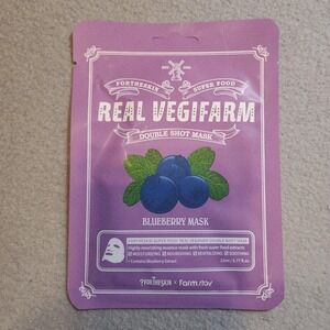 Farmstay ForTheSkin Real Vegifarm Double Shot Blueberry 22ml K-Beauty Sheet Mask